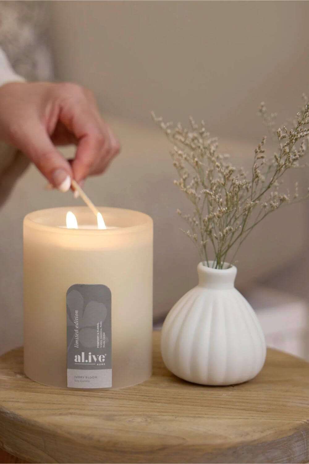 Al.ive Soy Candle - Ivory Bloom