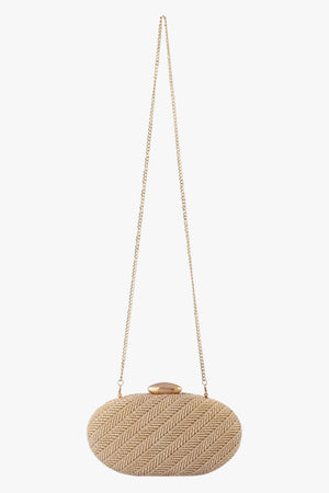 Olga Berg Josie Woven Clutch