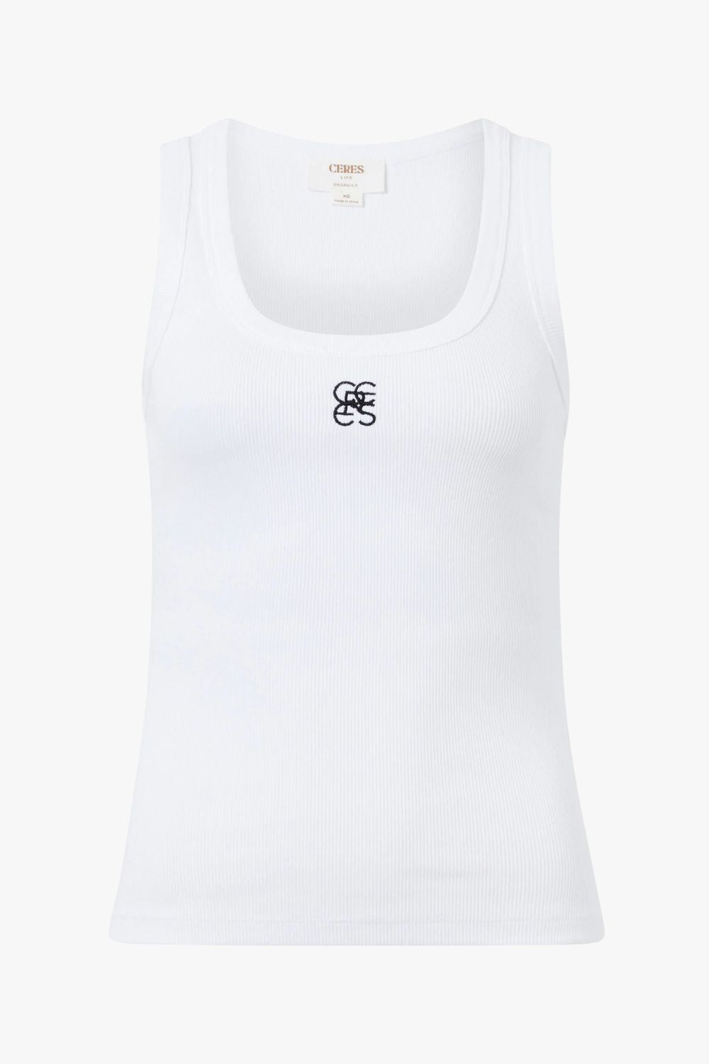 Zoe Contour Rib Scoop Tank