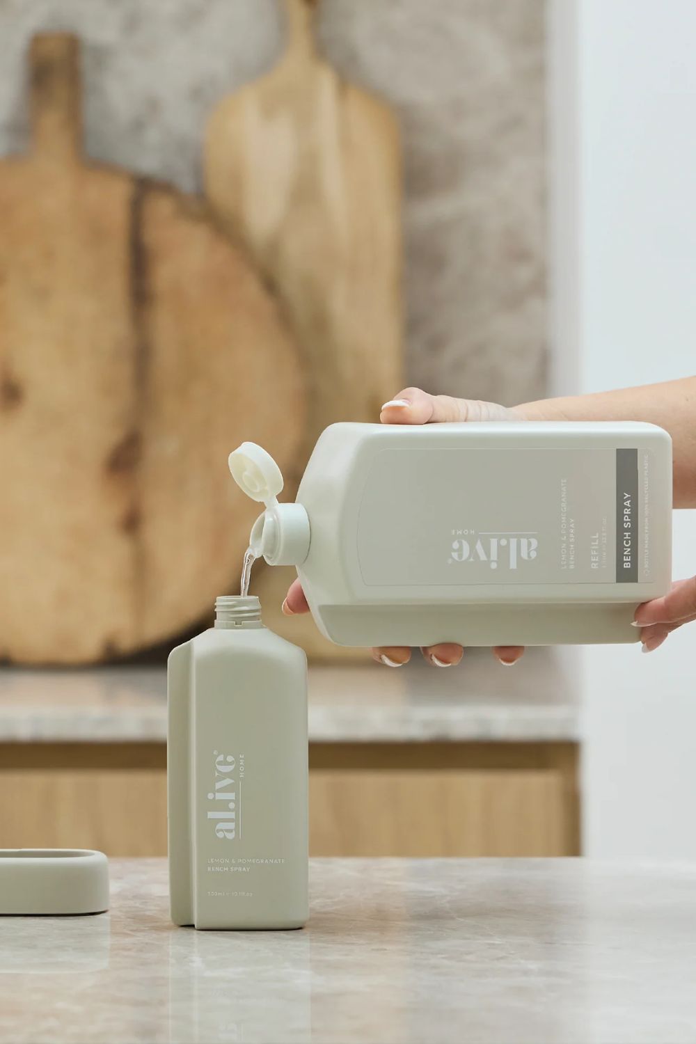 Al.ive 1 Litre Bench Spray Refill - Lemon & Pomegranate