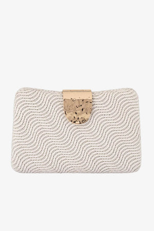 Olga Berg Lindy Woven Clutch