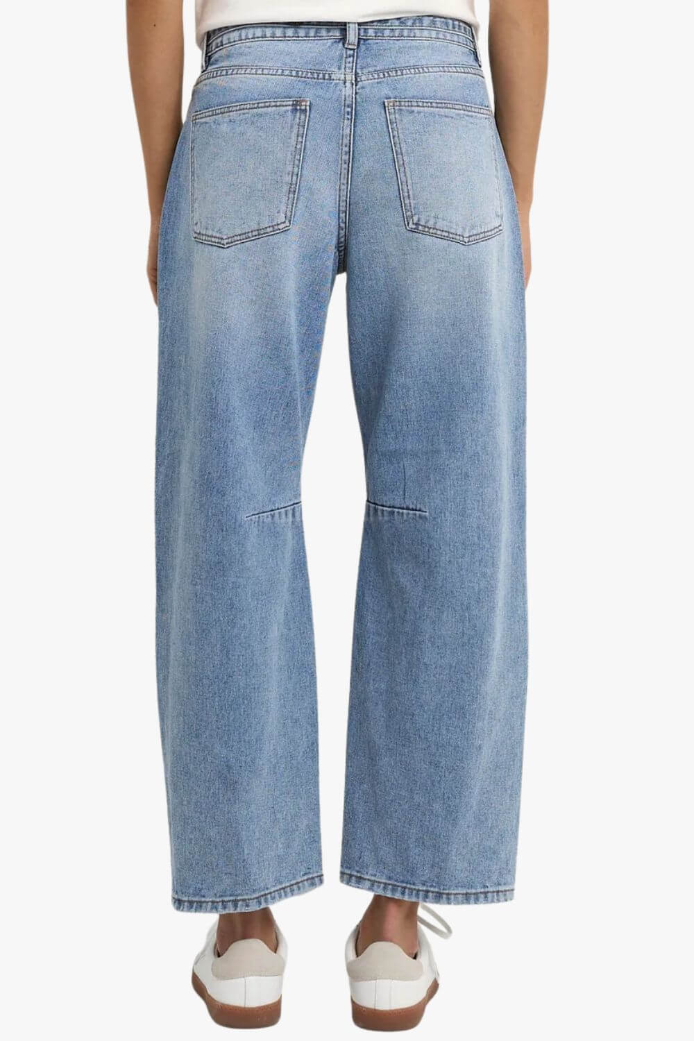 Campus Tie Waist Barrel Jeans