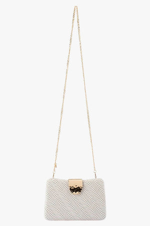 Olga Berg Lindy Woven Clutch
