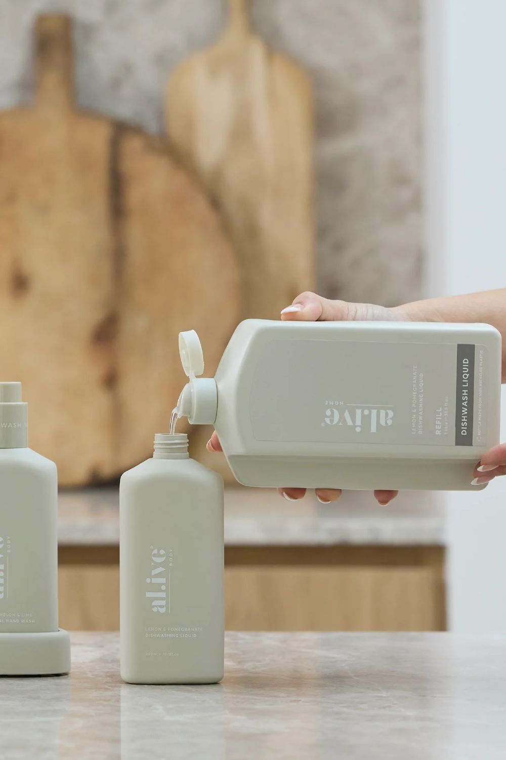 Al.ive 1 Litre Dish Wash Refill - Lemon & Pomegranate