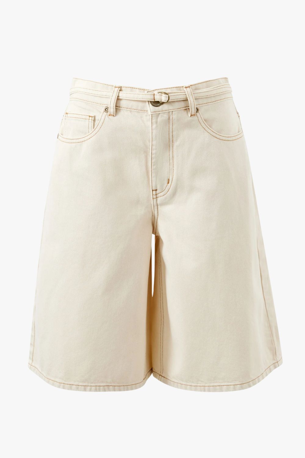 Ceres Life Olive Belted Denim Short