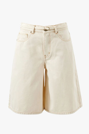 Ceres Life Olive Belted Denim Short