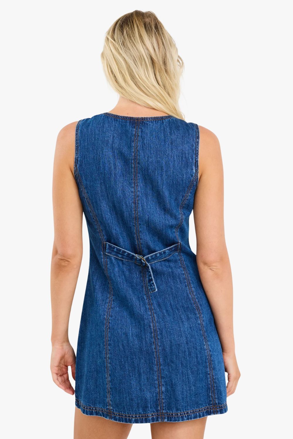 Avenue Denim Mini Vest Dress