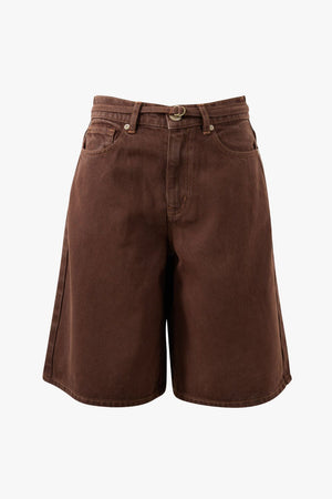 Ceres Life Olive Belted Denim Short