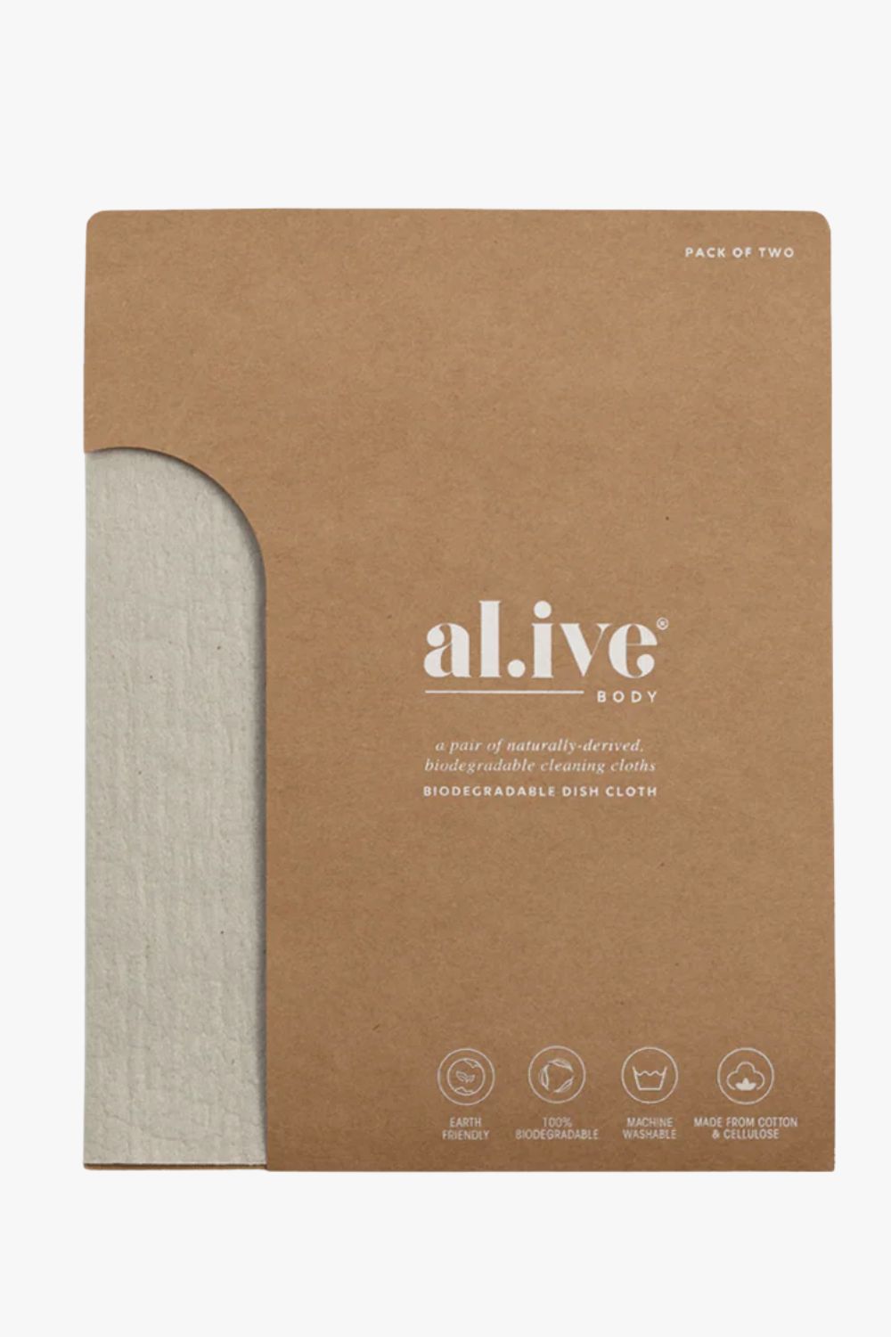 Al.ive Biodegradable Dish Cloth - 2 Pack