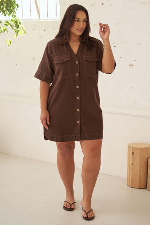 Ceres Life Bonnie Relaxed Shirt Dress