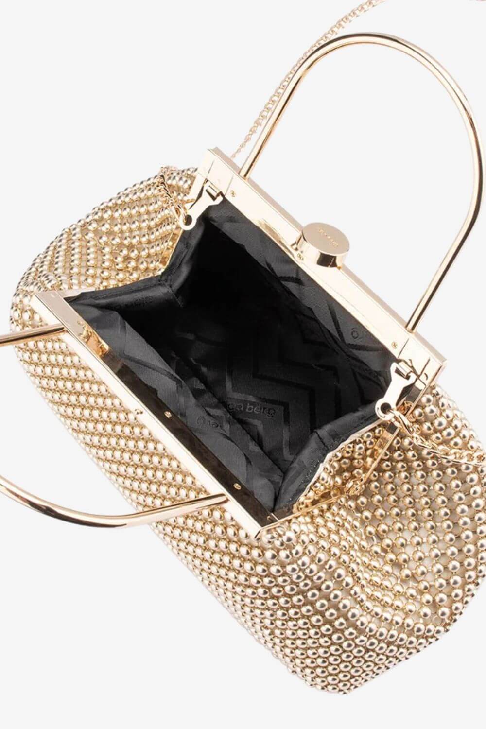 Olga Berg Mimi Ball Mesh Frame Bag