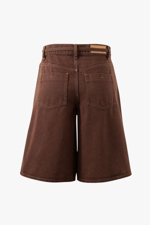 Ceres Life Olive Belted Denim Short