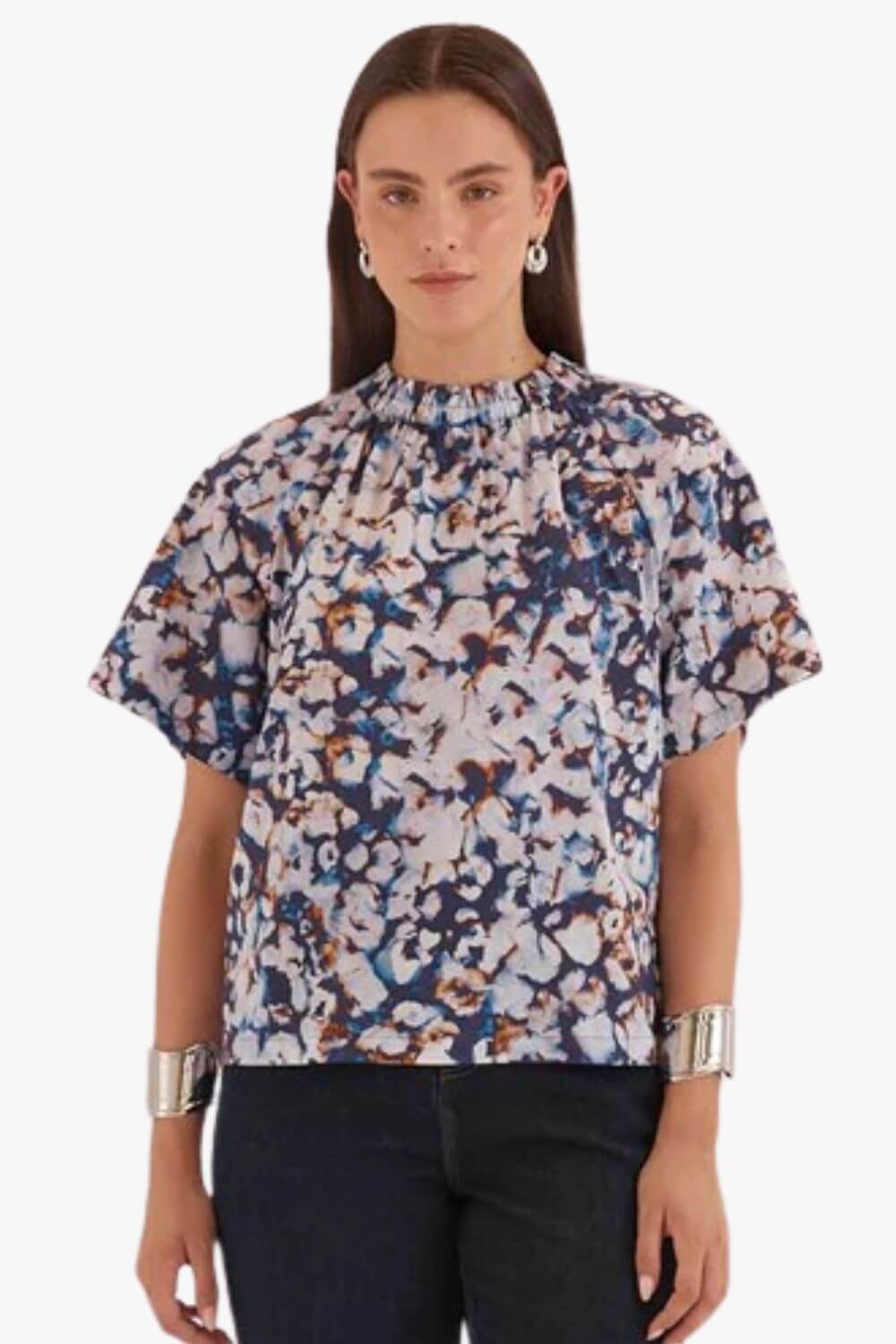 Sass Anika Frill Neck Blouse