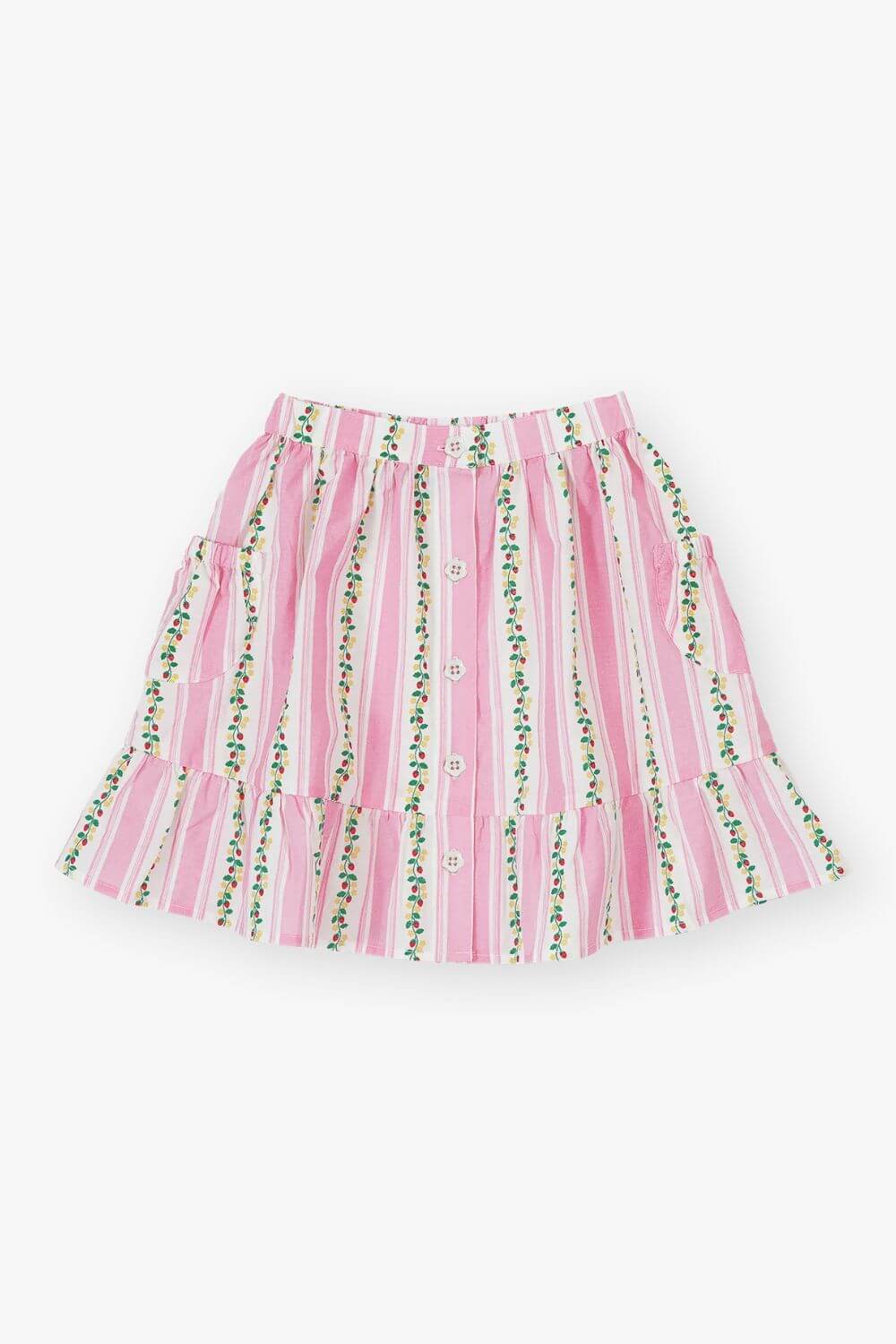 Goldie + Ace Antique Stripe Strawberry Peplum Skirt