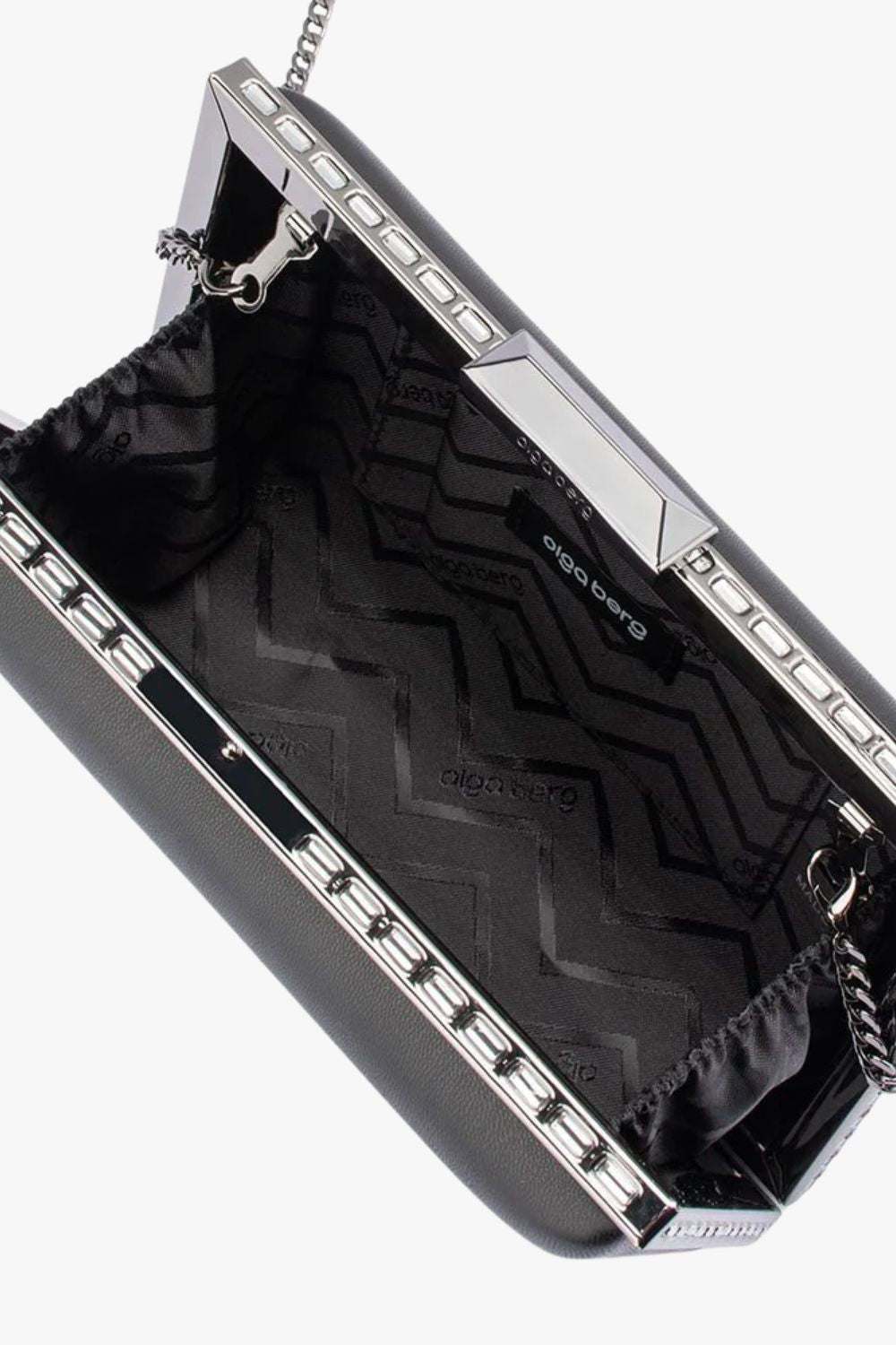 Olga Berg Sammi Crystal Frame Clutch