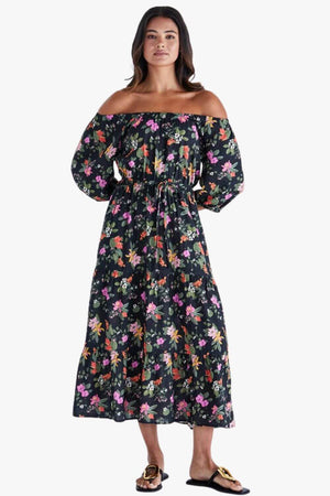 Sass Beckett Floral Black Dress