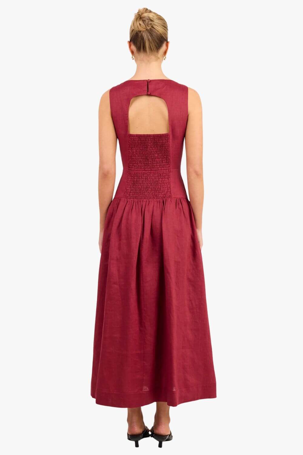 Stories Be Told Womens Linen Sleeveless Maxi Dress