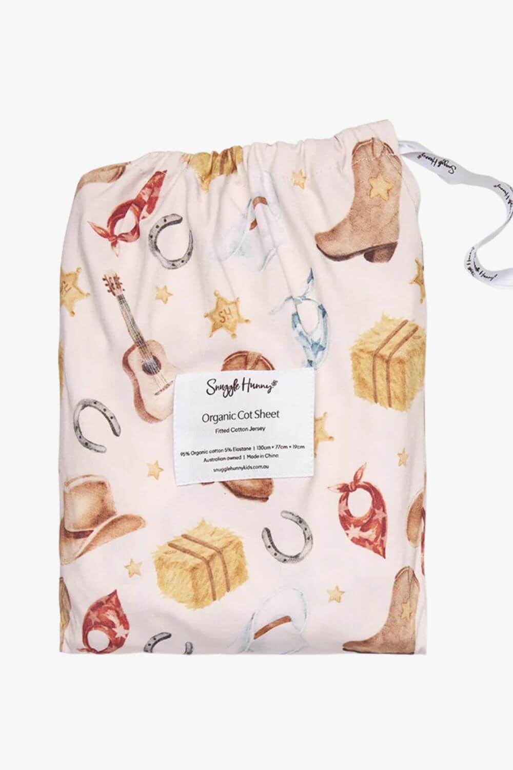 Snuggle Hunny Cowboys Organic Fitted Cot Sheet