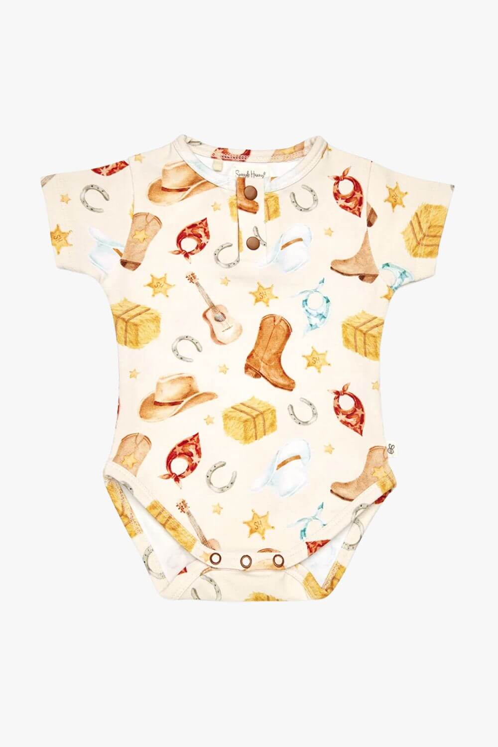 Snuggle Hunny Cowboys Short Sleeve Organic Bodysuit