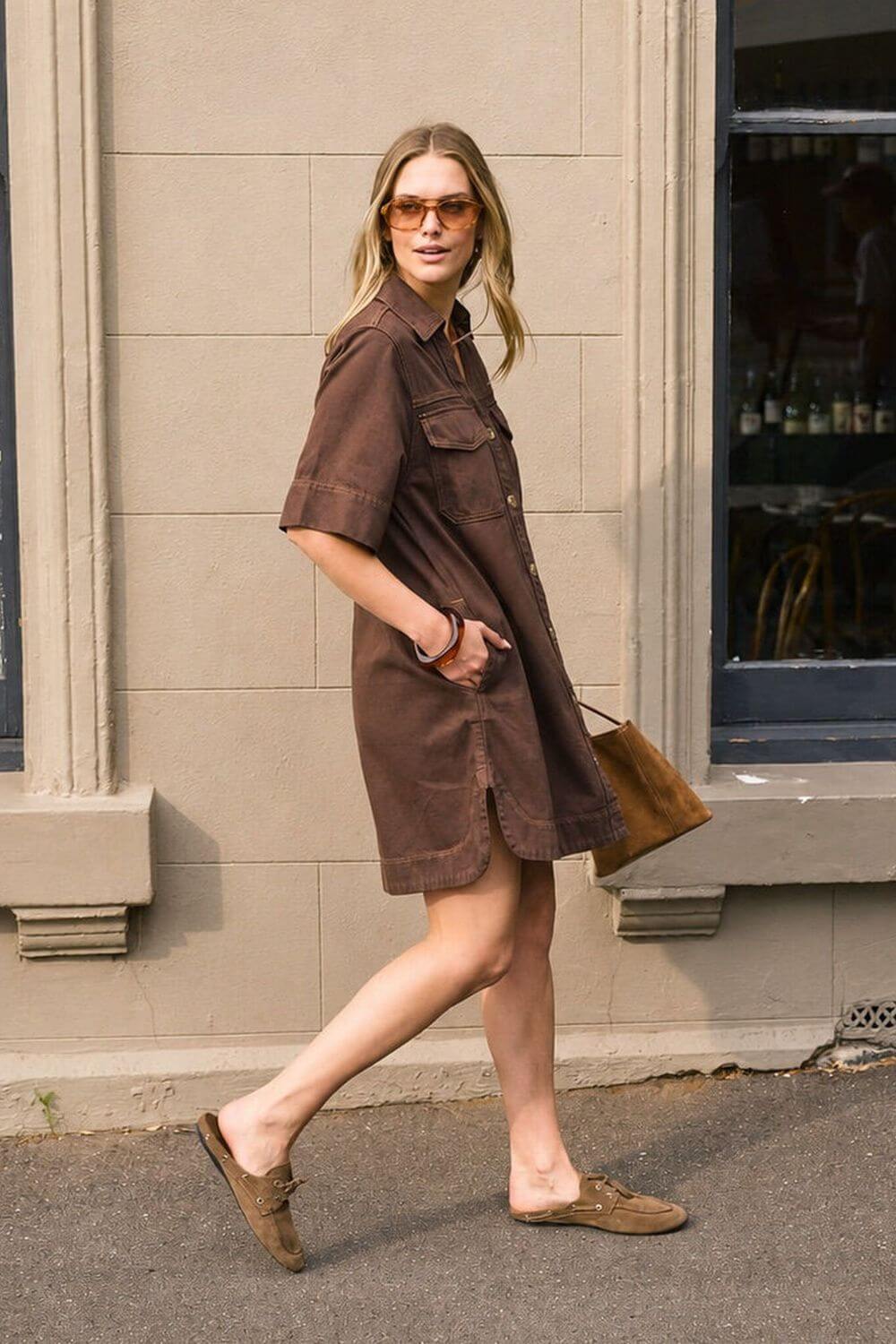 Ceres Life Bonnie Relaxed Shirt Dress