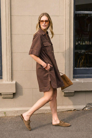 Ceres Life Bonnie Relaxed Shirt Dress