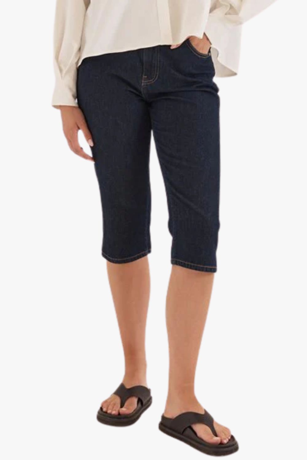 Sass Lela Denim Pedal Pusher Shorts