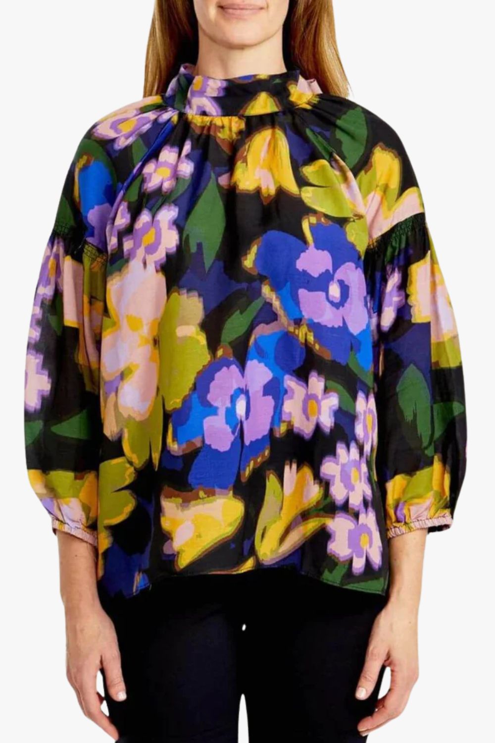 Pingpong Florial Art Print Blouse