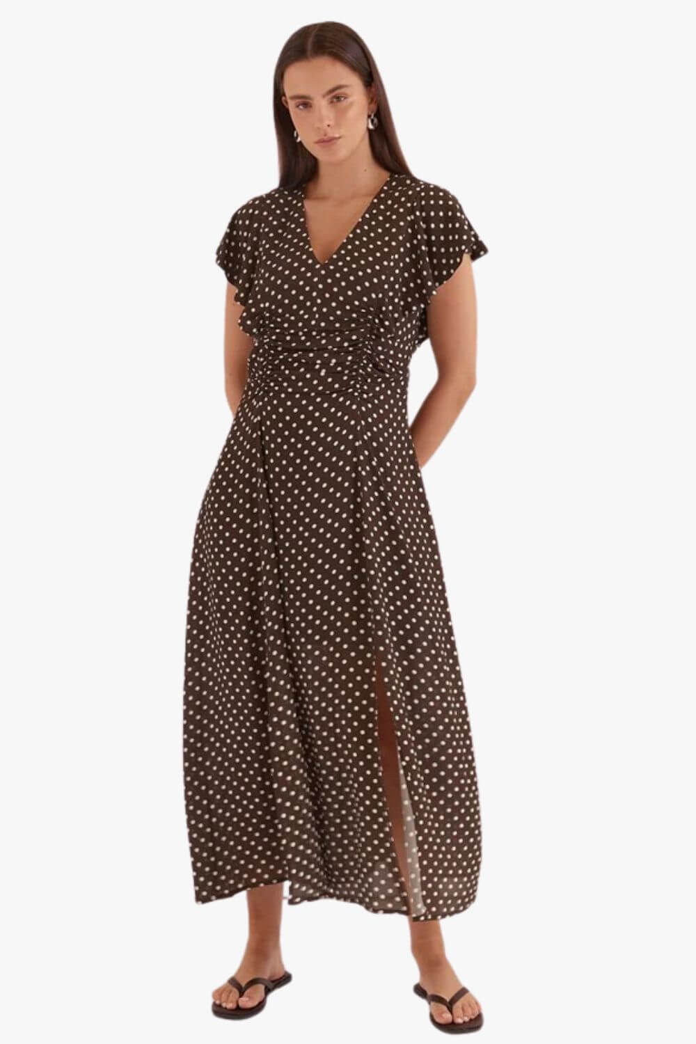 Sass Elba Ruched Waist Dress