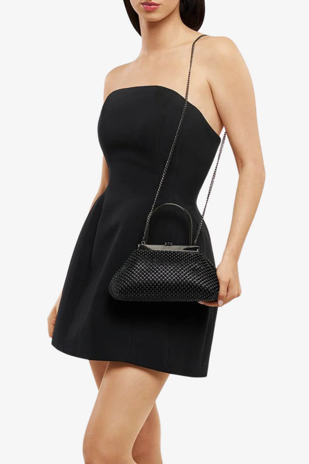 Olga Berg Mimi Ball Mesh Frame Bag