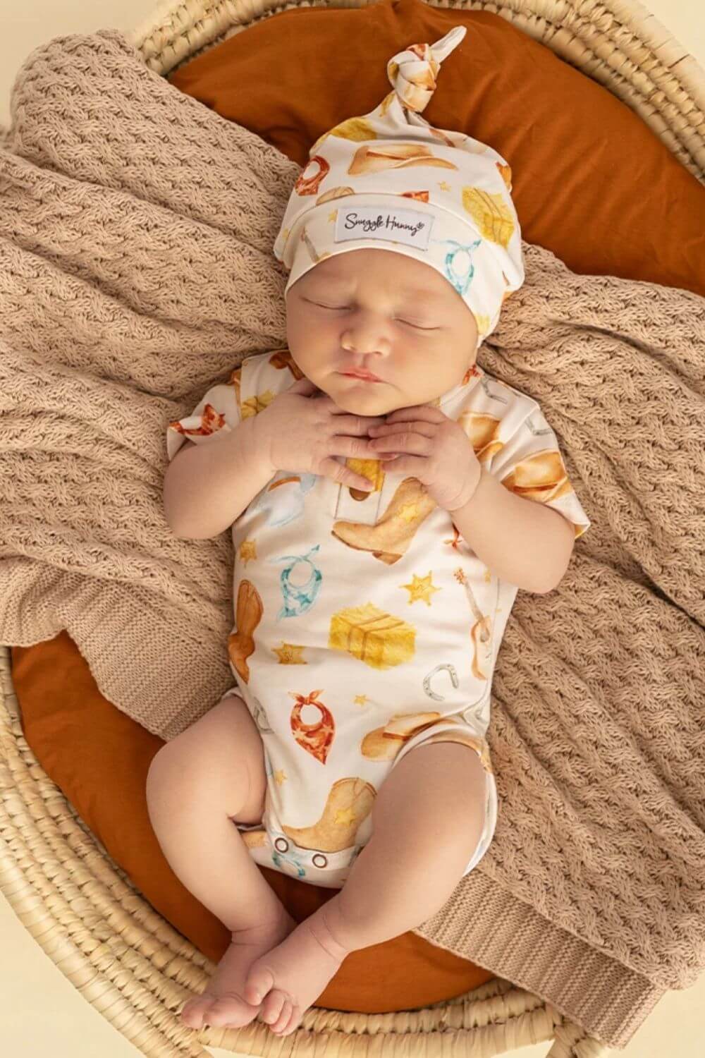 Snuggle Hunny Cowboys Short Sleeve Organic Bodysuit