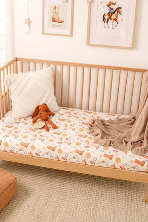 Snuggle Hunny Cowboys Organic Fitted Cot Sheet