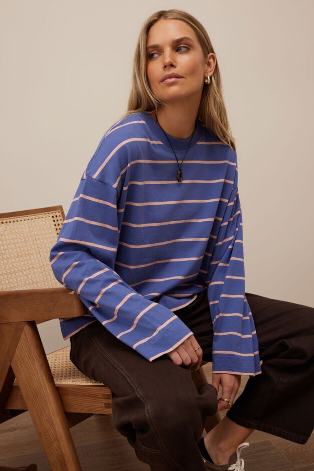 Ceres Life Beau Long Sleeve Slouchy Tee