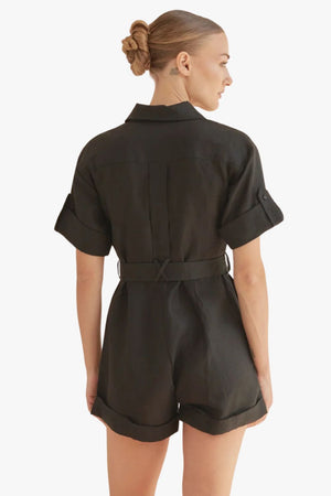 Amelius Surreal Linen Playsuit