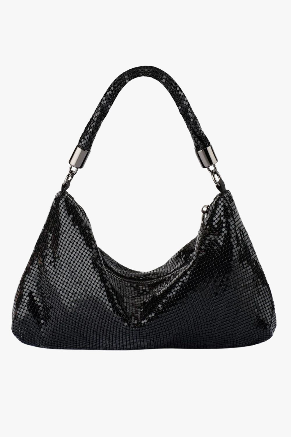 Olga Berg Marilla Mesh Zip Top Clutch