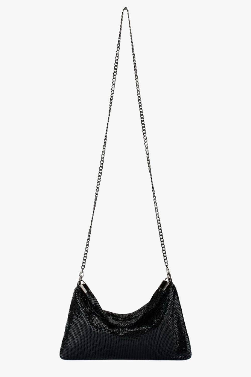 Olga Berg Marilla Mesh Zip Top Clutch