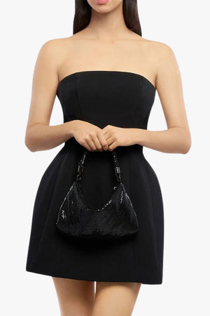 Olga Berg Marilla Mesh Zip Top Clutch