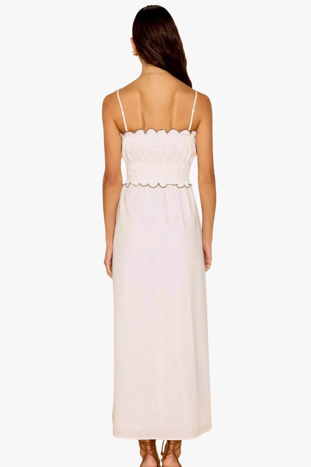 Mink Pink Laurel Scallop Edge Midi Dress