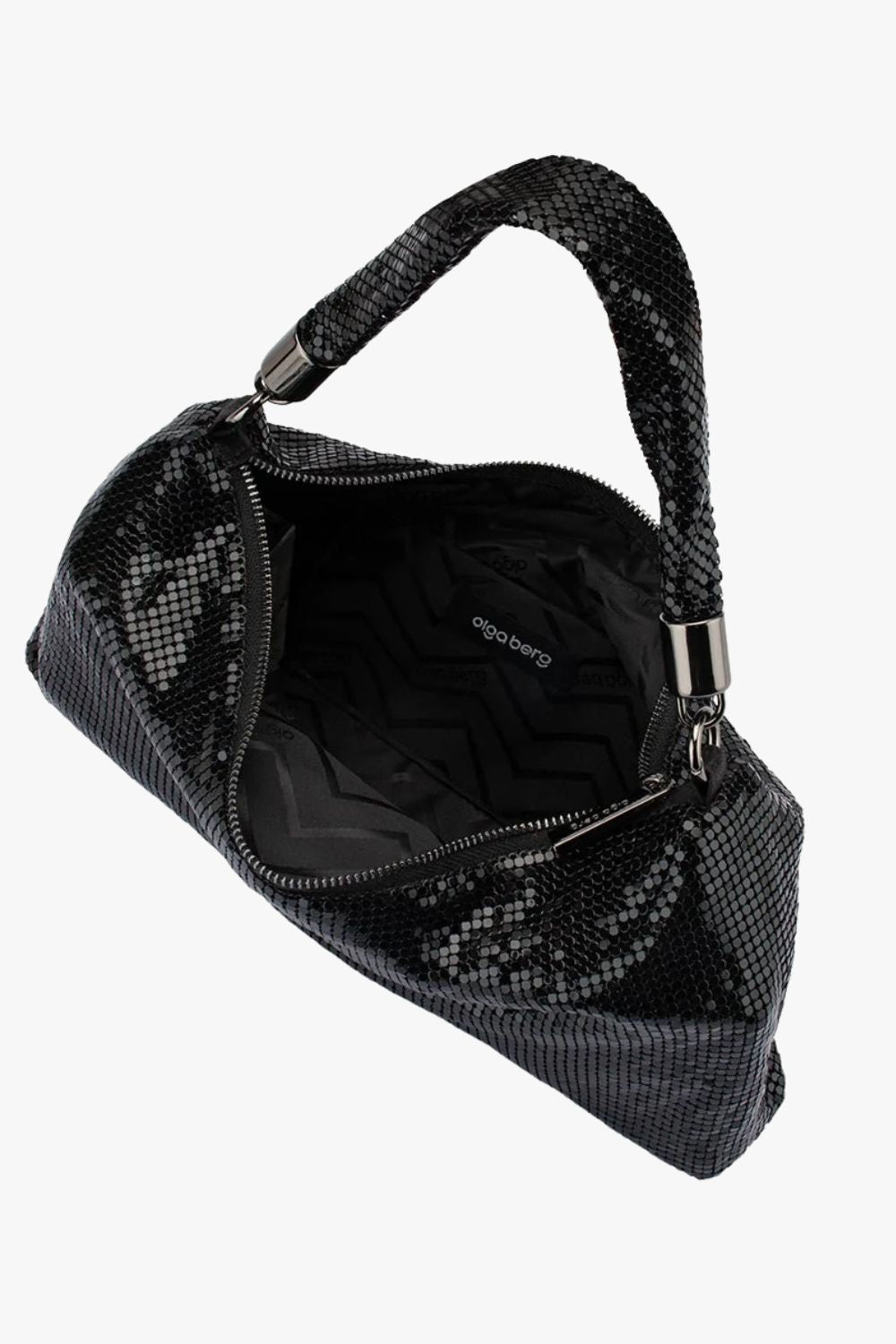 Olga Berg Marilla Mesh Zip Top Clutch