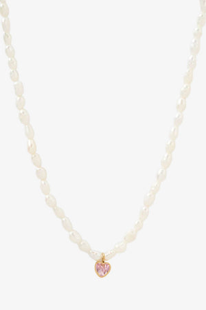 Arms of Eve Kiki Pearl Heart Necklace