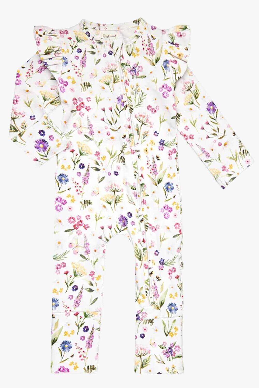 Snuggle Hunny Gracie Organic Snugglesuit Convertible Romper with Frill