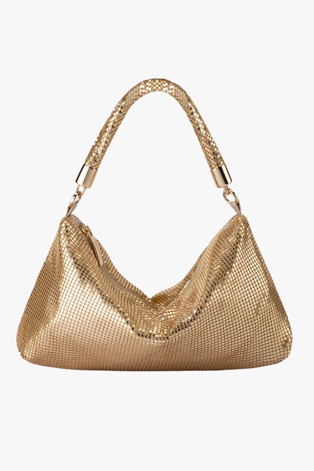 Olga Berg Marilla Mesh Zip Top Clutch