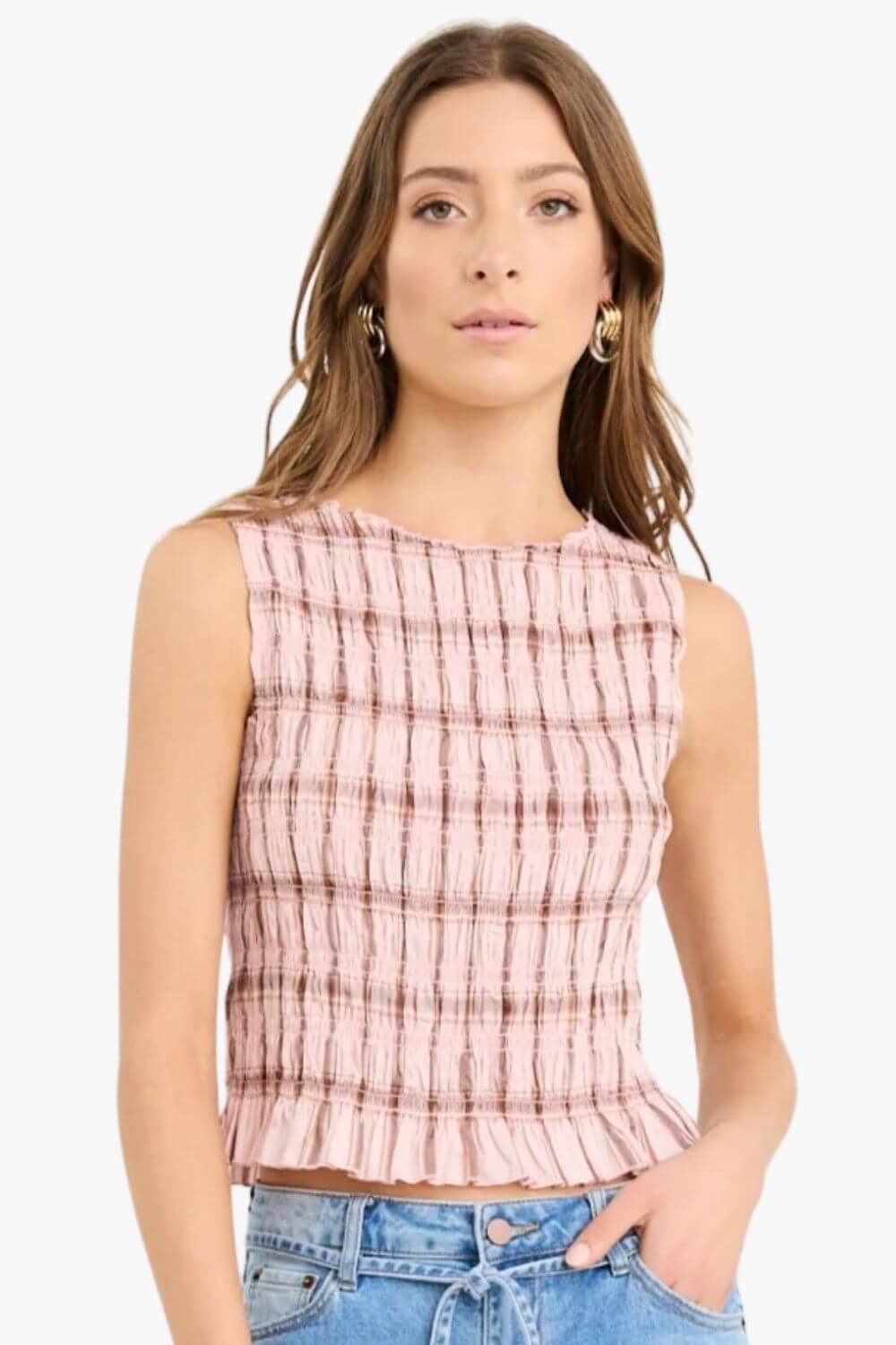 Forsaken Shirred Shell Top