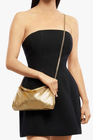 Olga Berg Marilla Mesh Zip Top Clutch
