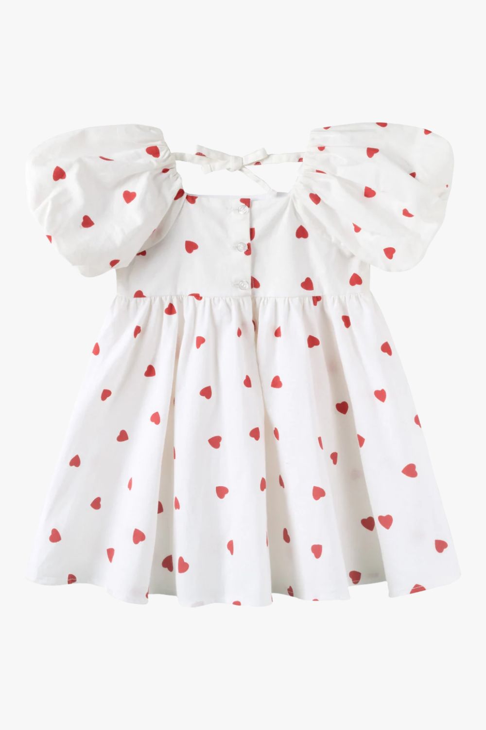 Designer Kidz Love Hearts Puff Sleeve Dress