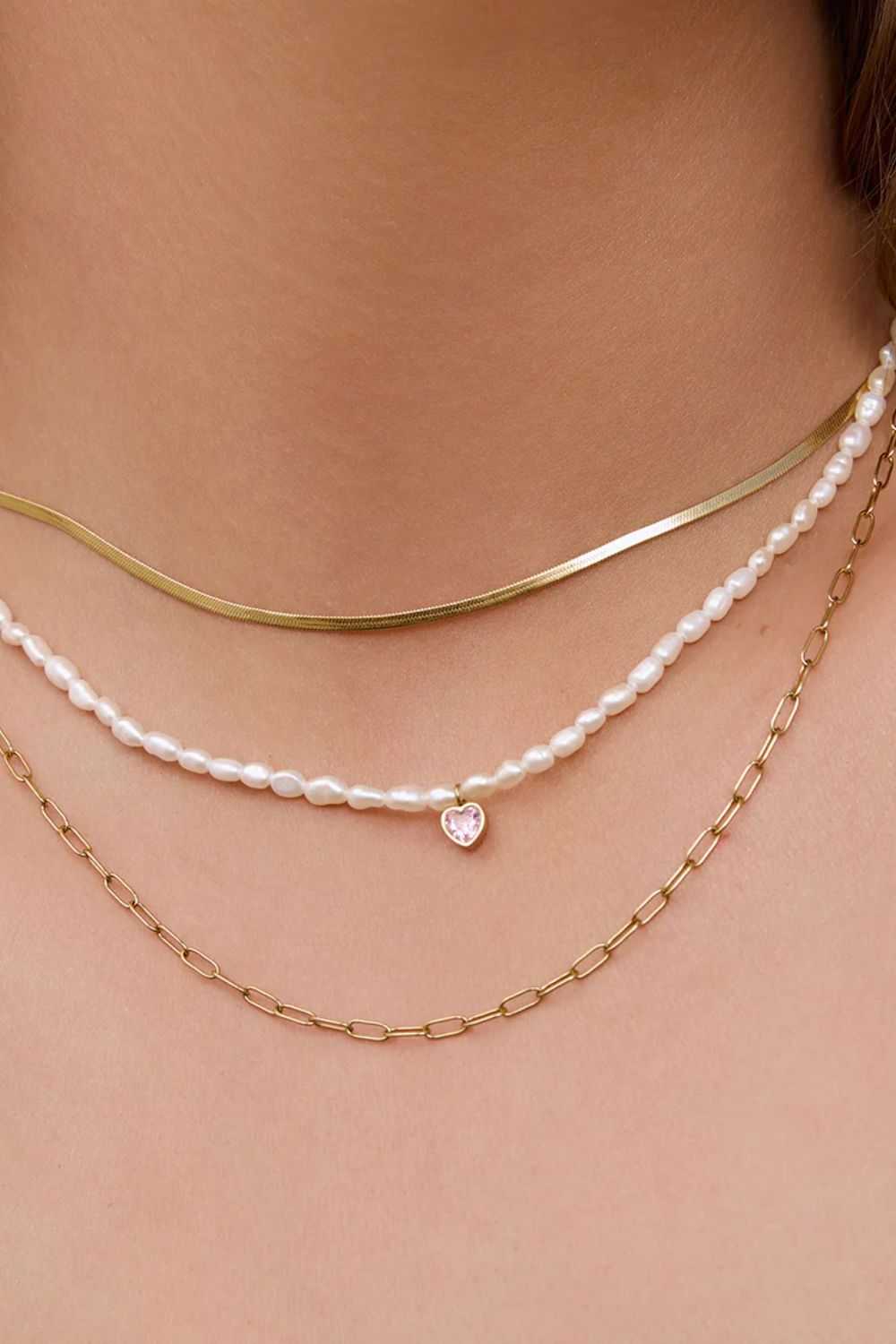 Arms of Eve Kiki Pearl Heart Necklace