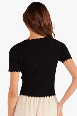 Laura Scallop Knit Tee