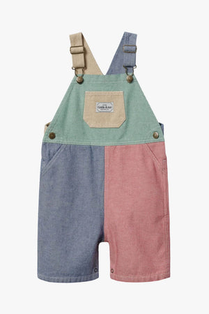 Goldie + Ace Patchwork Stripe Burton Overalls
