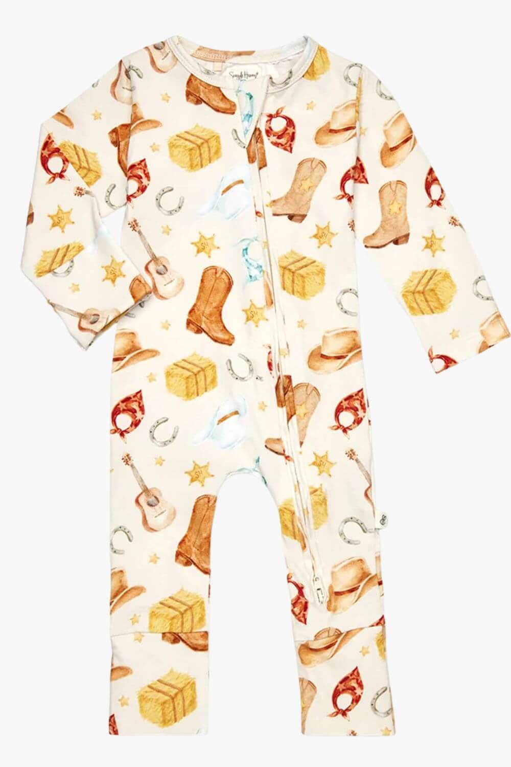 Snuggle Hunny Cowboys Organic Snugglesuit Convertible Romper