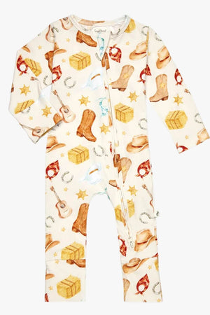 Snuggle Hunny Cowboys Organic Snugglesuit Convertible Romper