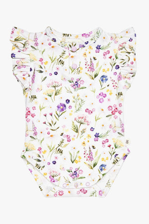 Snuggle Hunny Gracie Short Sleeve Organic Bodysuit with Frill